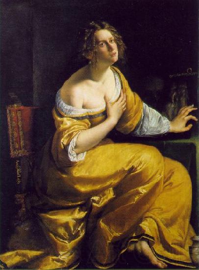 Artemisia  Gentileschi Maria Maddalena Norge oil painting art